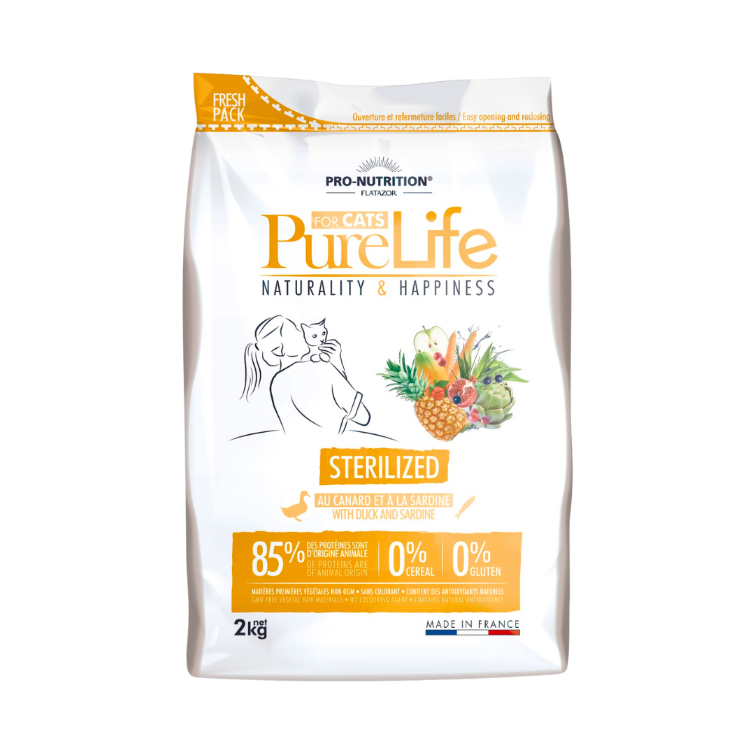COMIDA PARA GATOS ESTERELIZADOS PURE LIFE STERILIZED 2KG