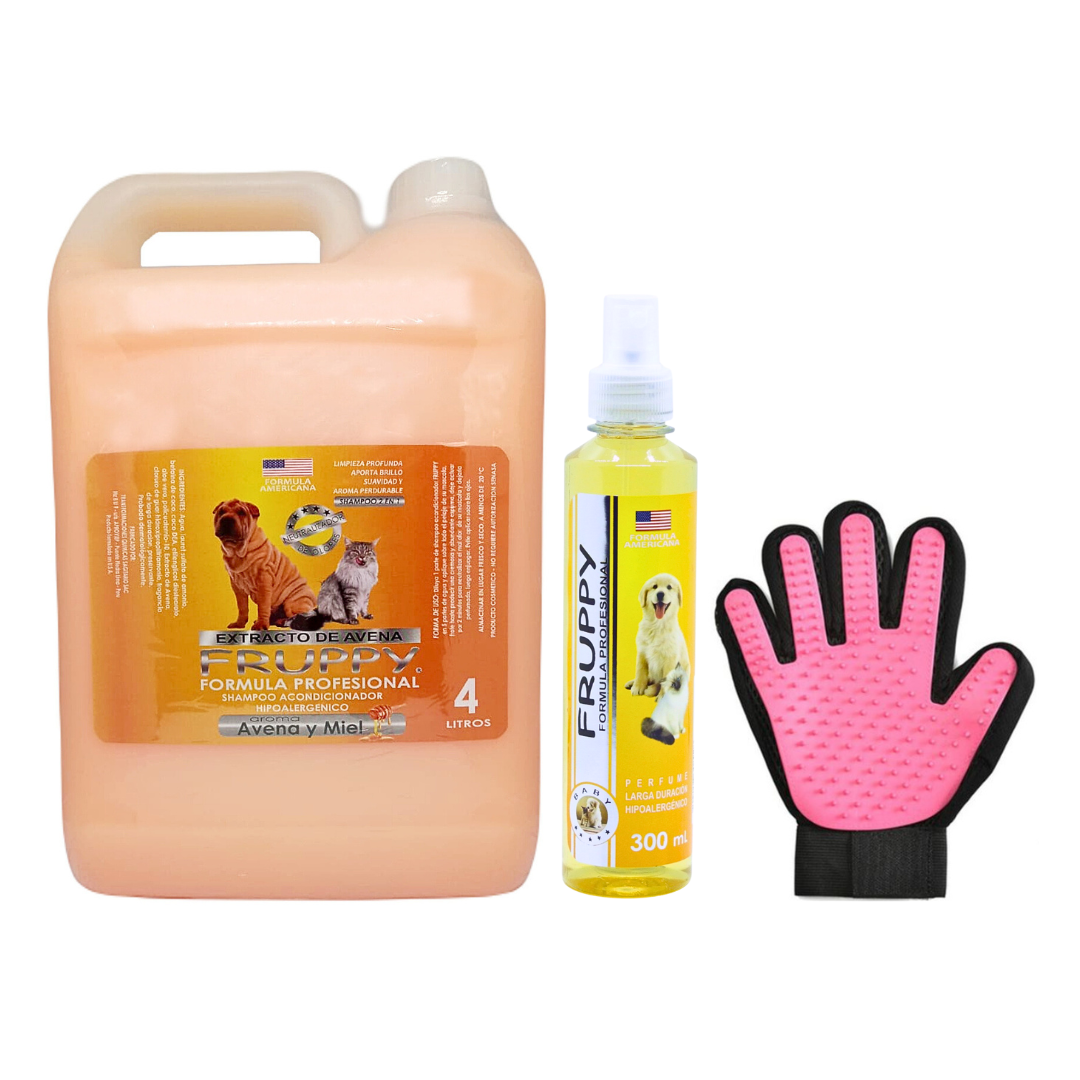 KIT CUIDADO ESPECIAL SHAMPOO 4L + PERFUME 300 ML + GUANTE