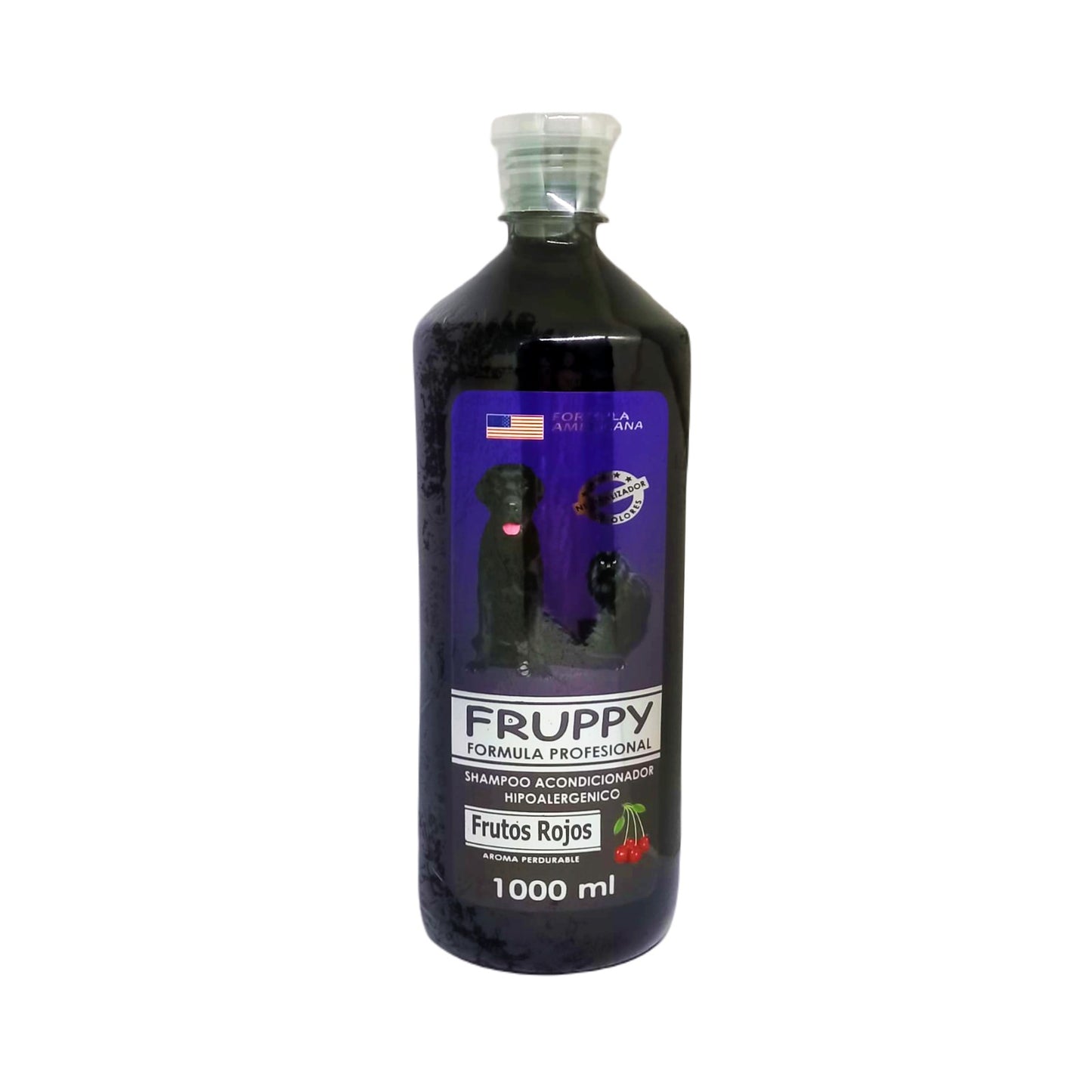 FRUPPY SHAMPOO PELAJE NEGRO 6 EN 1 HIPOALERGENICO PARA PERROS Y GATOS 1 L