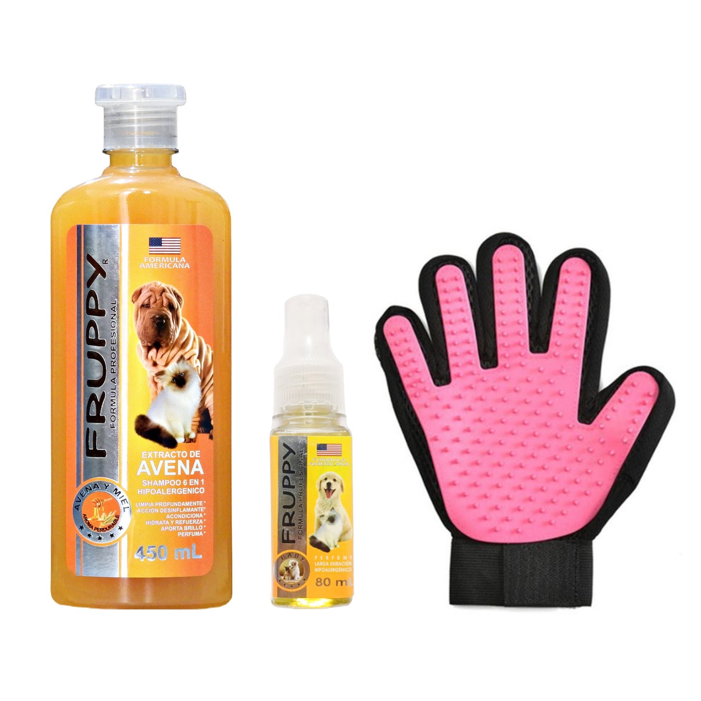 KIT CUIDADO ESPECIAL SHAMPOO 450 ML + PERFUME 80 ML + GUANTE