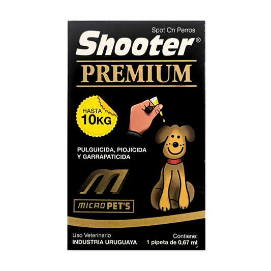 PIPETA SHOOTER PREMIUM PERROS HASTA 10 KG 0.67 ML