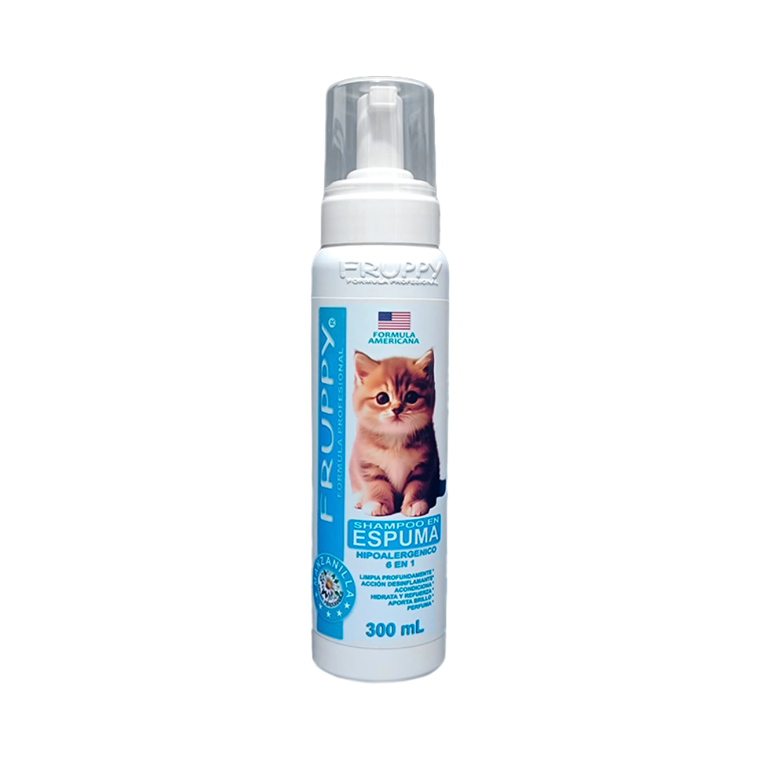 FRUPPY SHAMPOO EN ESPUMA 6 EN 1 HIPOALERGENICO PARA GATOS 300 ML