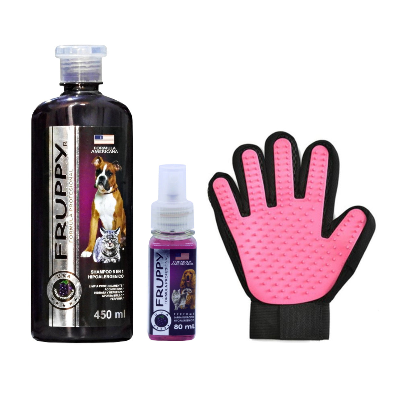 KIT CUIDADO CLASICO SHAMPOO 450 ML + PERFUME 80 ML + GUANTE